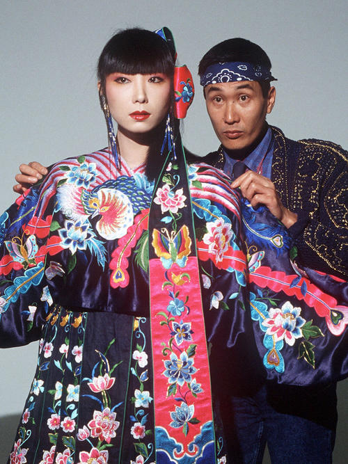 Japanese fashion designer Kansai Yamamoto, known for styling
